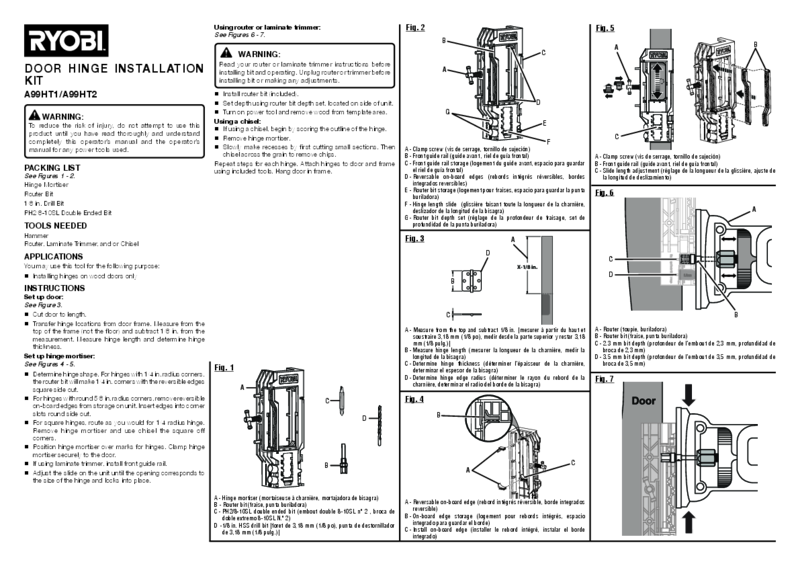 Door Hinge Installation Kit RYOBI Tools