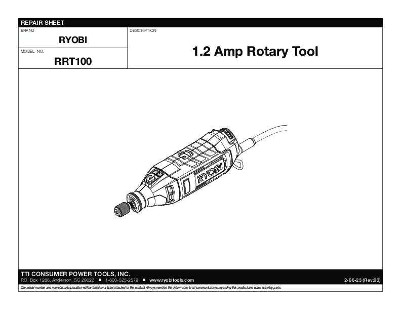1 2 amp rotary tool ryobi tools